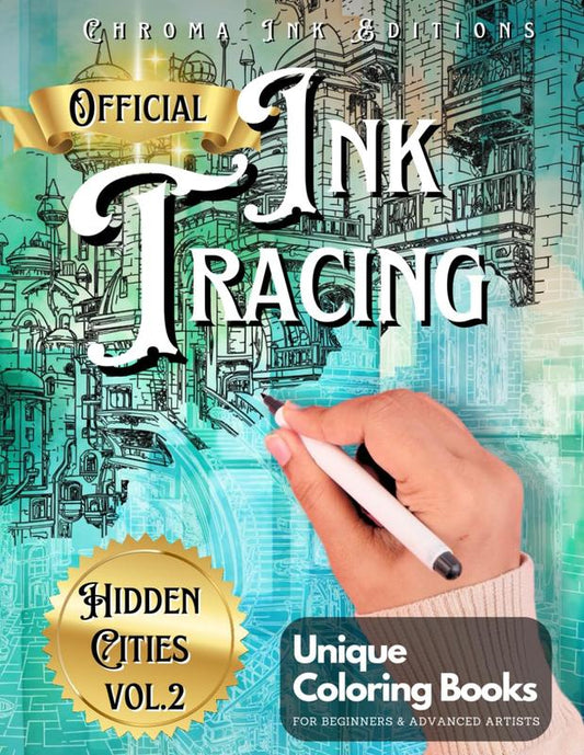 🎨✏️Ink Tracing Coloring Book - For Beginners & Stress Relief