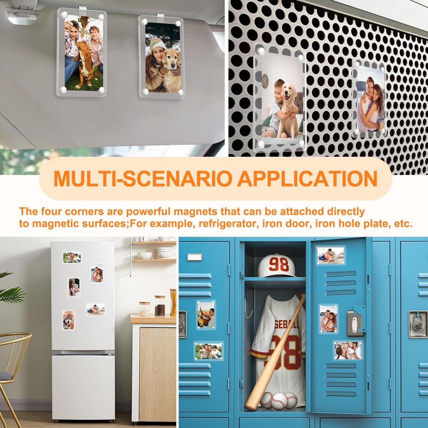 💕Acrylic Magnetic Car Sun Visor Photo Clip – Drive Safe, You’re Loved