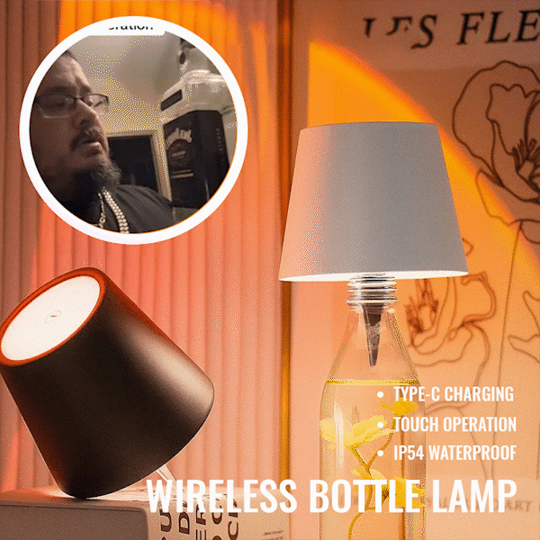 💡Wireless Bottle Lamp 3 Color Dimmable Lights