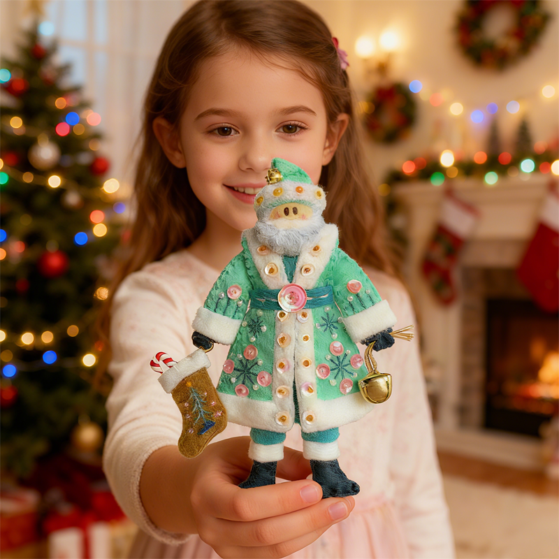🎄 Handcrafted Santa Claus Mini Doll