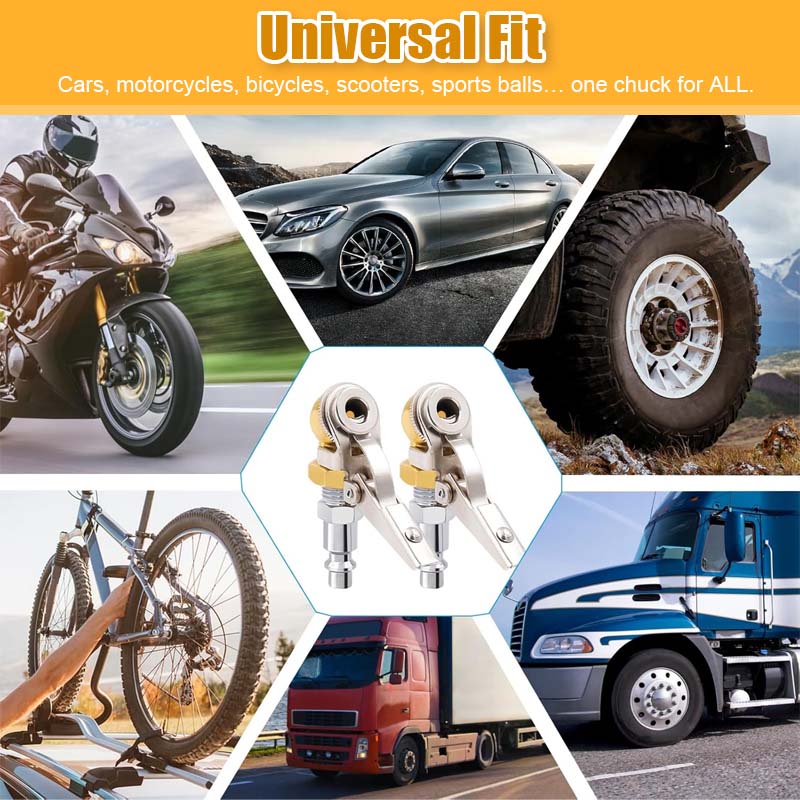 🚗 Tire Air Inflator Chuck – Quick Lock & Release