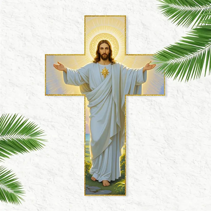 Vintage Wooden Jesus Christ Wall Cross