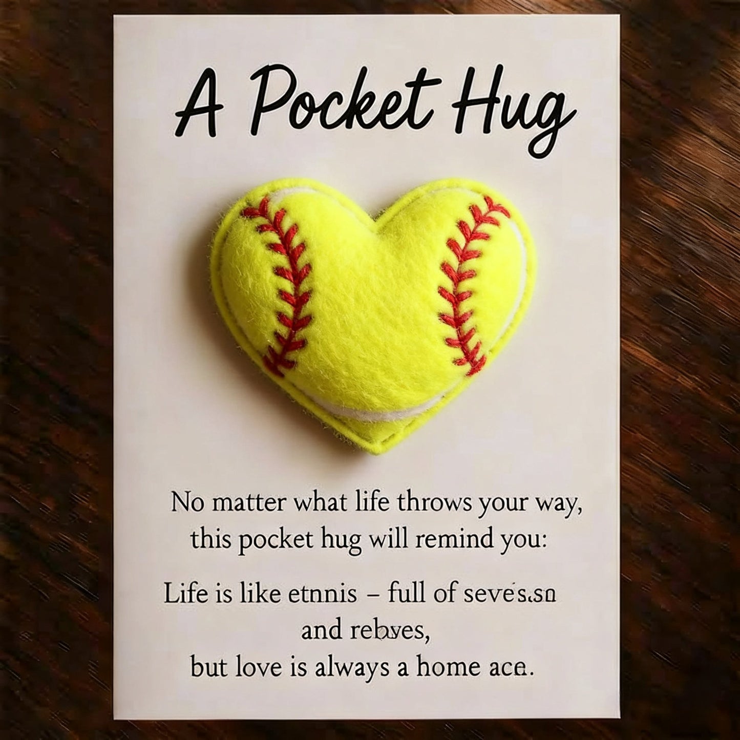 ⚾Handmade Baseball Pocket Hug with Gift Card