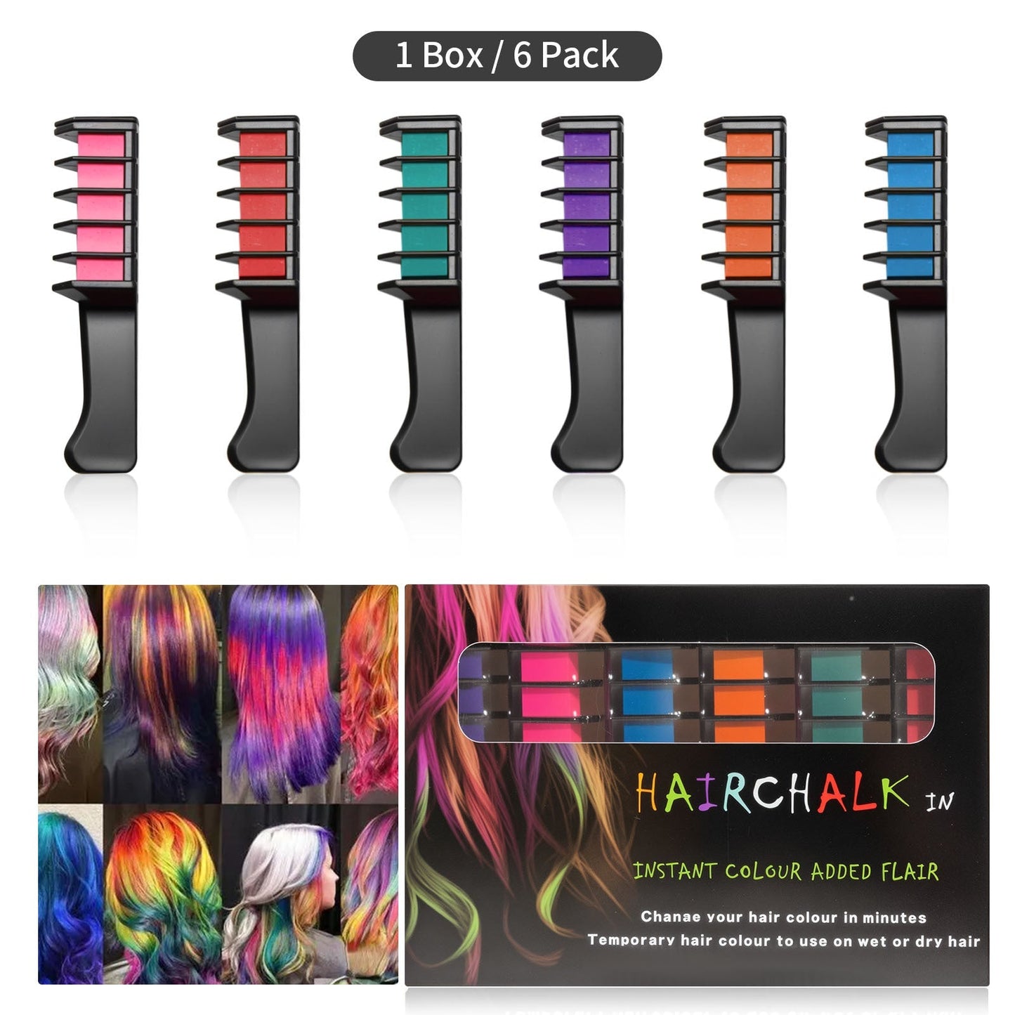✨ColorWhirl Temporary Hair Dye Comb