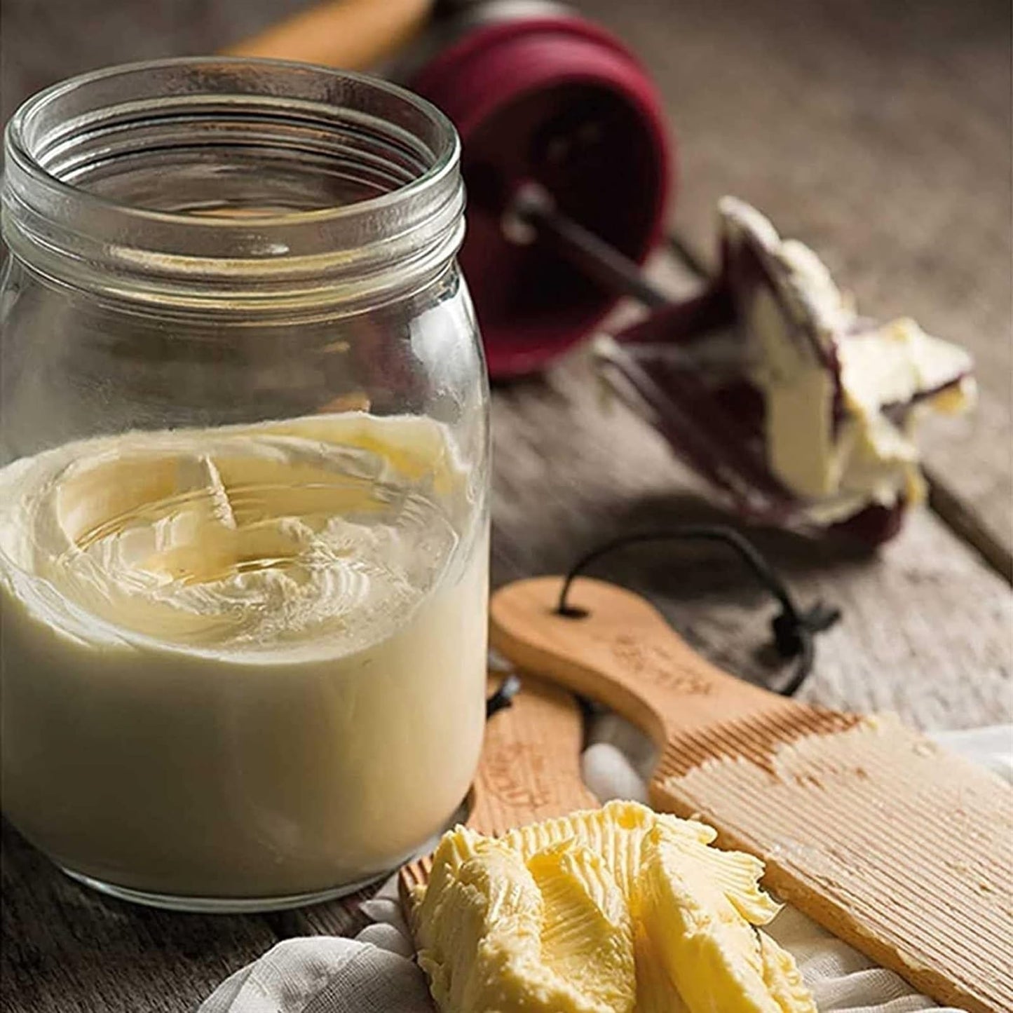 🧈 Hand Crank Butter Churner – Fresh Homemade Butter in Minutes!