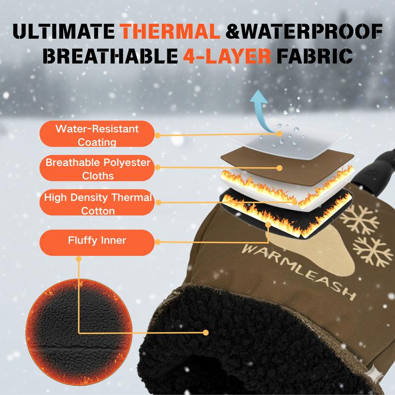 🐾Dog Leash with Built-In Thermal Mitten