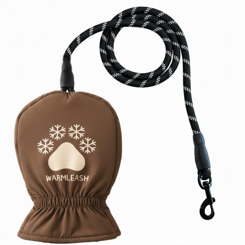 🐾Dog Leash with Built-In Thermal Mitten