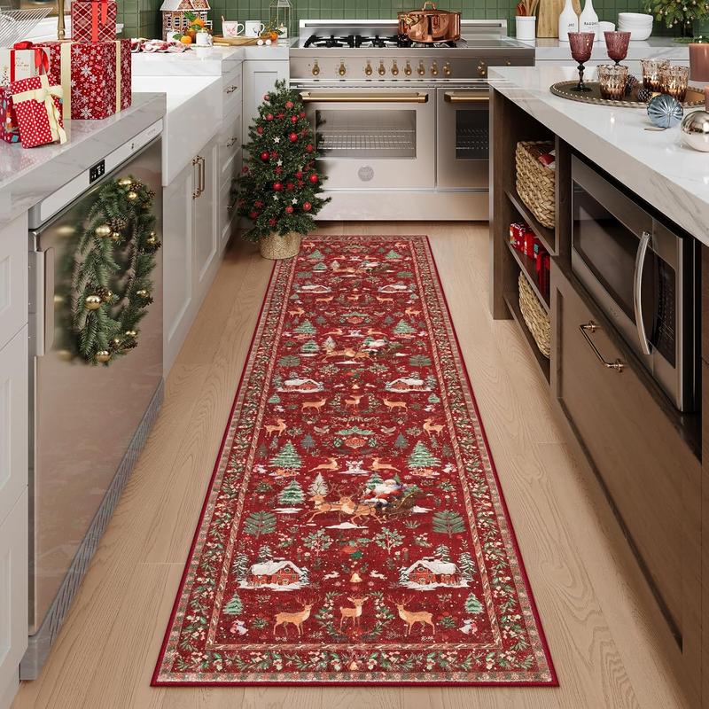 🦌 Christmas Deer Santa Rug