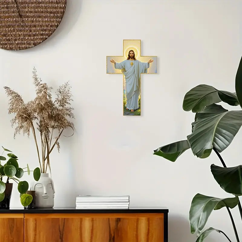 Vintage Wooden Jesus Christ Wall Cross