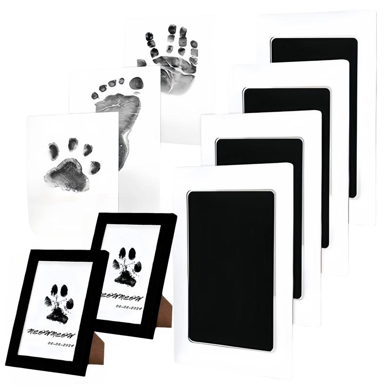 ⏰Holiday Specials🔥Larleaf Paw Print Kit, 4-Pcs Ink Pads + 2 Photo Frame