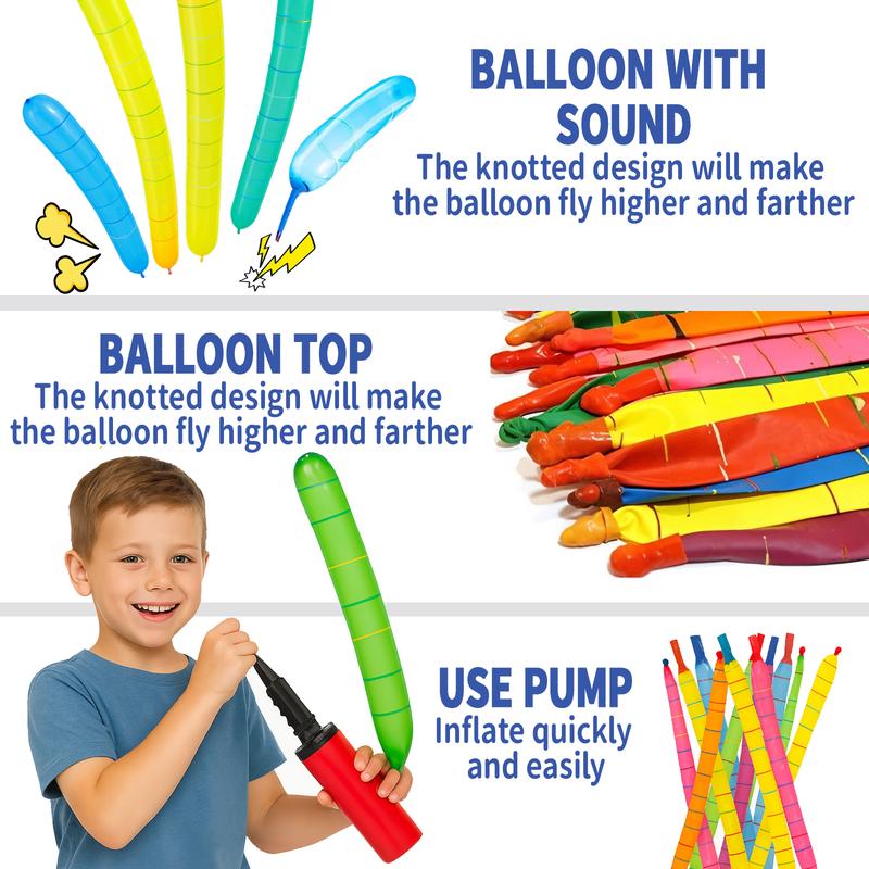 🚀 100-Pack Rocket Balloons with Pump