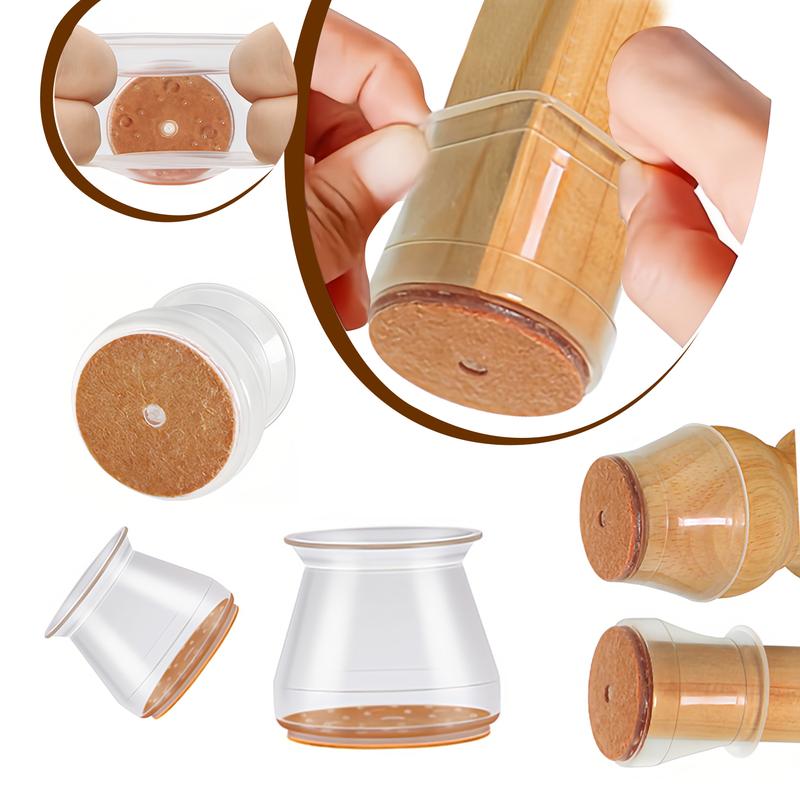 Chair Leg Caps with Felt Pads